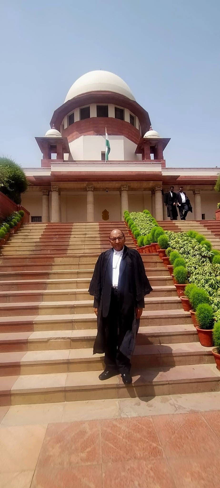 Advocate Vijay Sharma in formal advocate attire at the Supreme Court of India